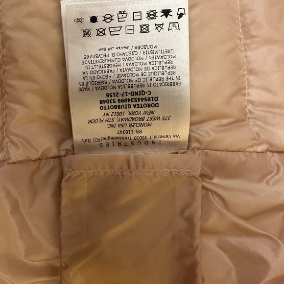 Moncler Kids Longue Saison Puffer Jacket in Light Pink size 12 - Picture 10 of 16